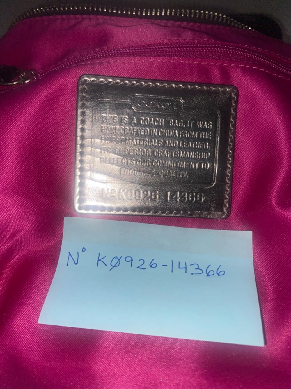 Coach Poppy Pink/Purple/Black Tartan Groovy Shoulder/Crossbody Bag EUC - Picture 11 of 15